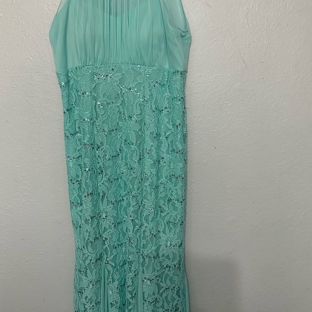Elegant Asymmetrical Mint Green Dress